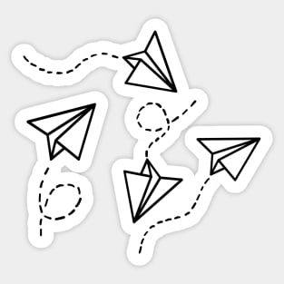 Paper airplane Sticker